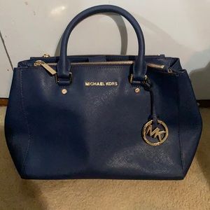 Michael Kors Blue crossbody satchel bag